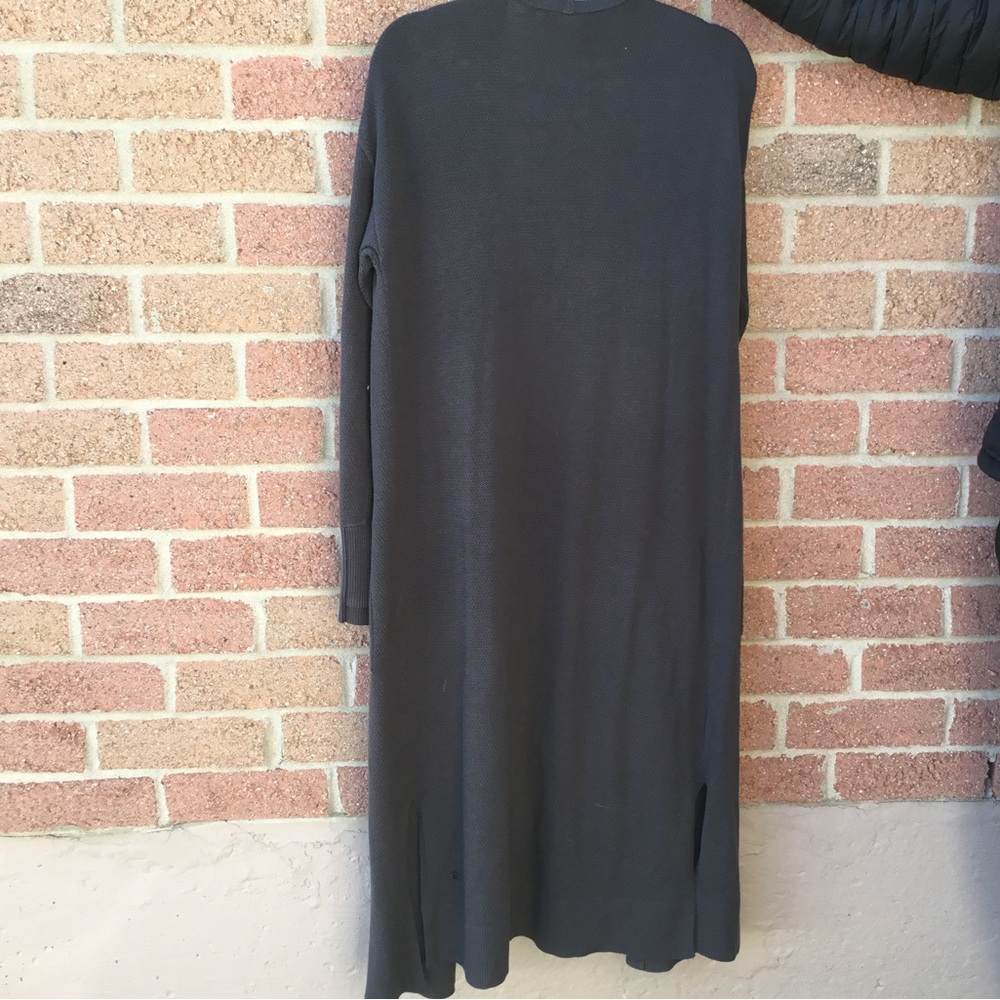 lululemon athletica Long Open-Front Pocket Cardigan - Charcoal Gray - Picture 5 of 8